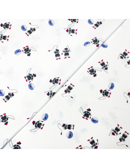 Piqué 100% coton milleraies - Enfant pêcheur