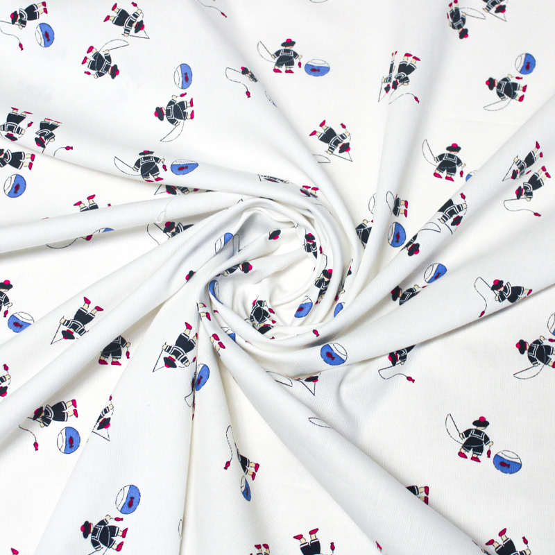 Piqué 100% coton milleraies - Enfant pêcheur