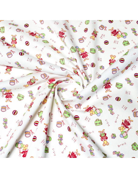 Piqué 100% coton milleraies - Souris écolière