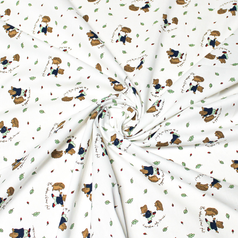 Piqué 100% coton milleraies - Hérisson et souris