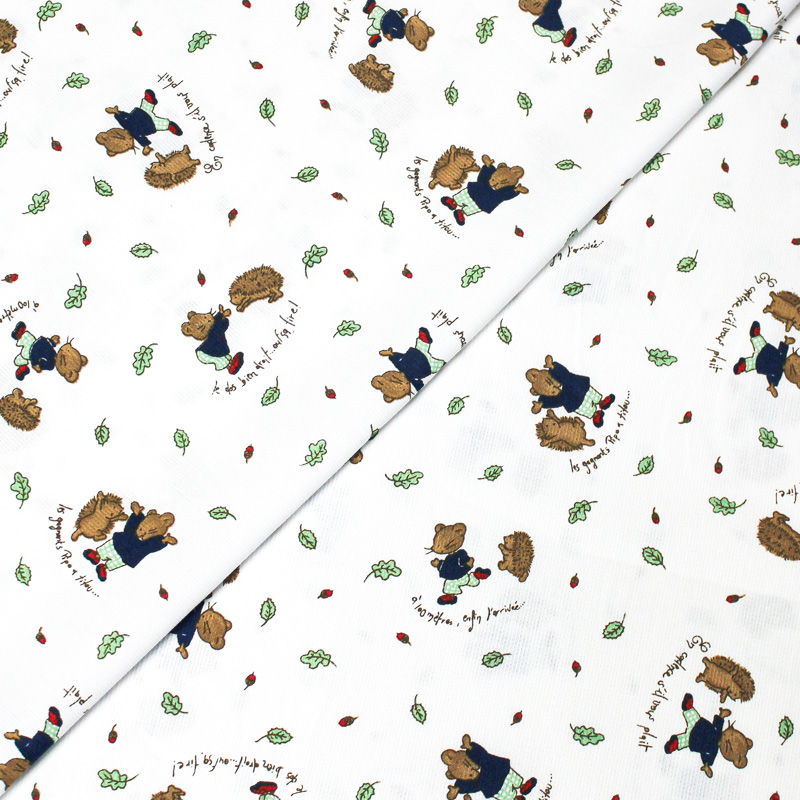 Piqué 100% coton milleraies - Hérisson et souris
