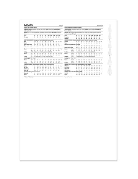 Patron McCall's 8475.AA - Robe de soirée