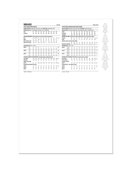 Patron McCall's 8480.Y5 - Jupe