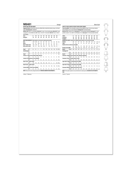 Patron McCall's 8481.Y5 - Tops et skorts