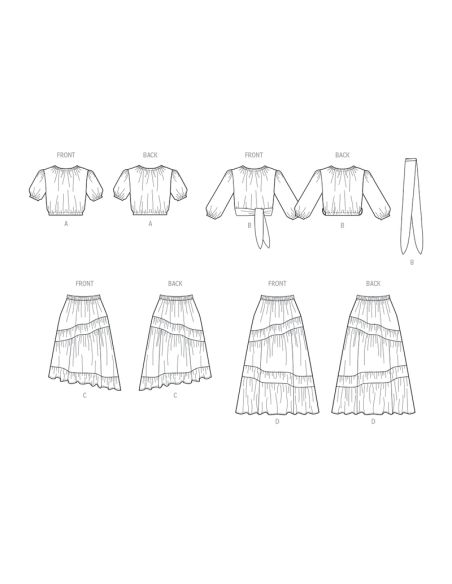 Patron McCall's 8482.D5 - Tops et jupes