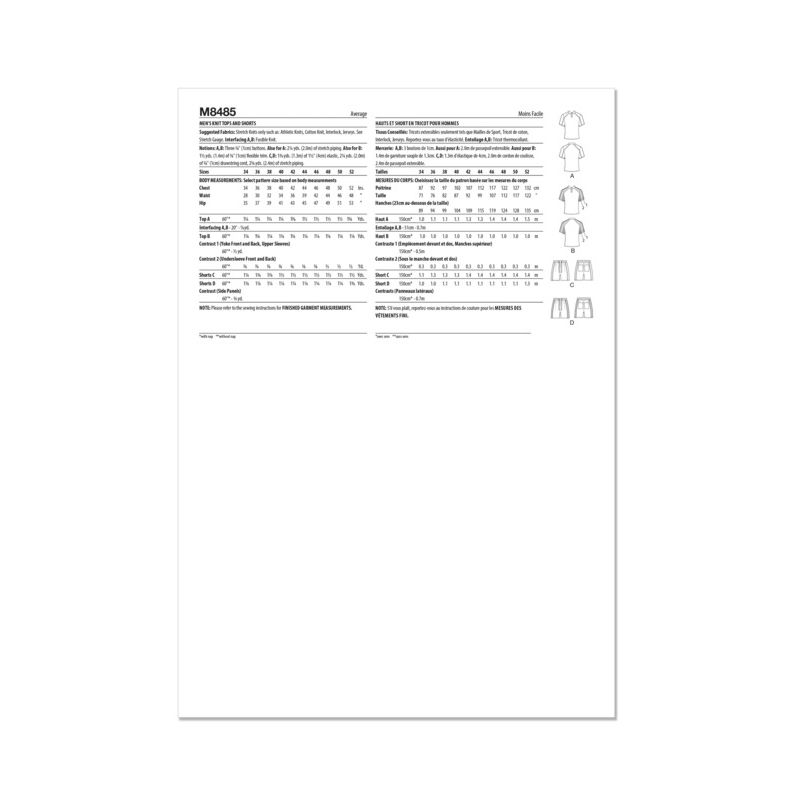 Patron McCall's 8485.AA - Tops et shorts