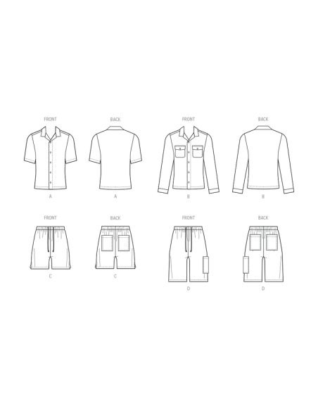 Patron McCall's 8486.AA - Chemise et short