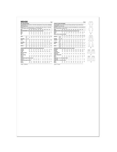 Patron McCall's 8486.AA - Chemise et short