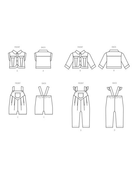 Patron McCall's 8487.A - Gilet, Veste et Salopette