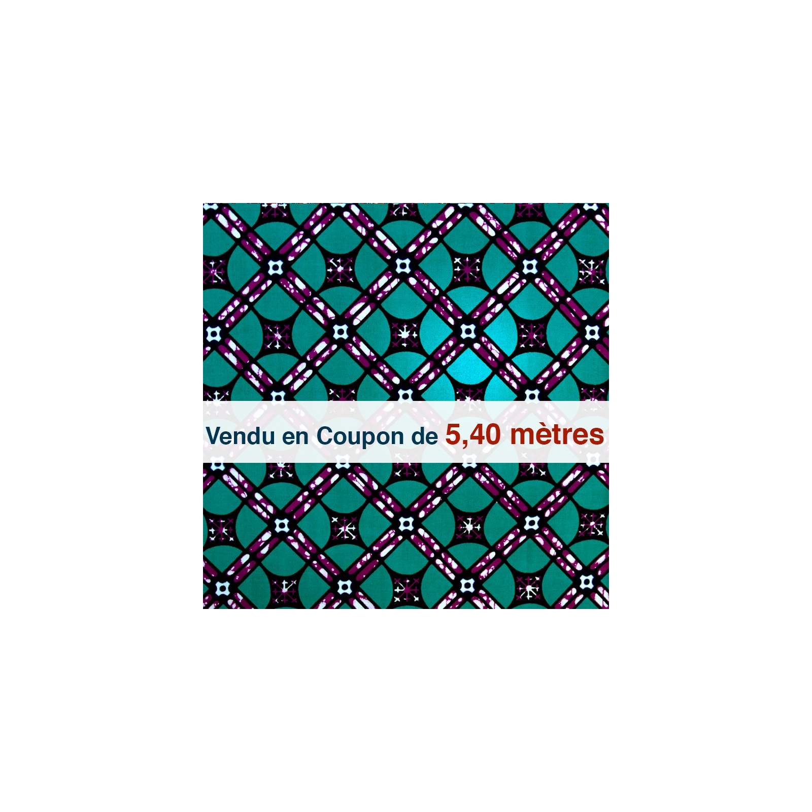 Tissu Africain - Wax chevron( coupon de 5,40 mètres)
