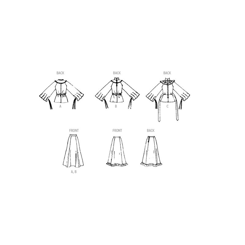 Patron McCall's 8490.A - Hauts et jupes