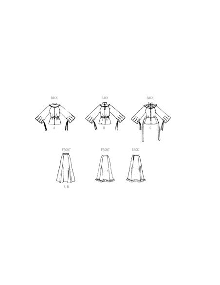 Patron McCall's 8490.A - Hauts et jupes