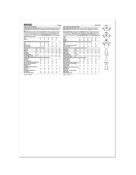 Patron McCall's 8490.A - Hauts et jupes