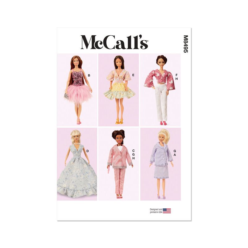 Patron McCall's 8495.OS - Vêtements pour poupée de 29,5cm