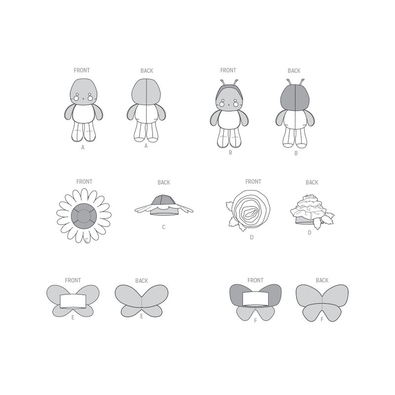 Patron McCall's 8496.OS - Poupées de 23 cm