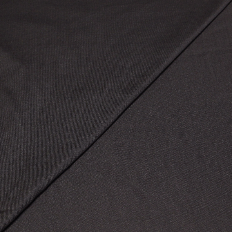 Jersey tubulaire 100% coton mercerisé - Gris foncé