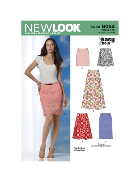 Patron New Look 6053 - Jupe
