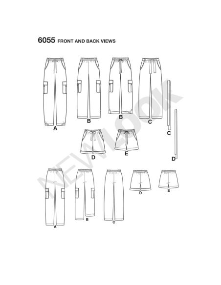 Patron New Look 6055 - Pantalon