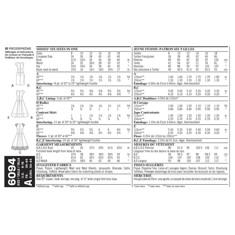 Patron New Look 6094 - Robe