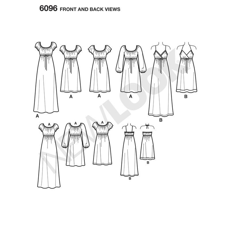 Patron New Look 6096 - Robe