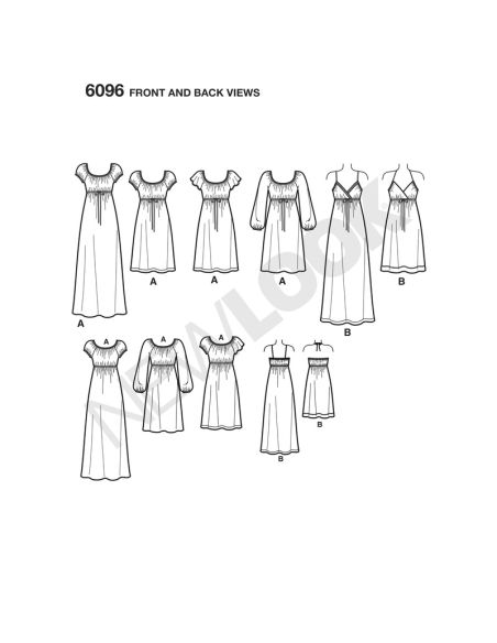 Patron New Look 6096 - Robe