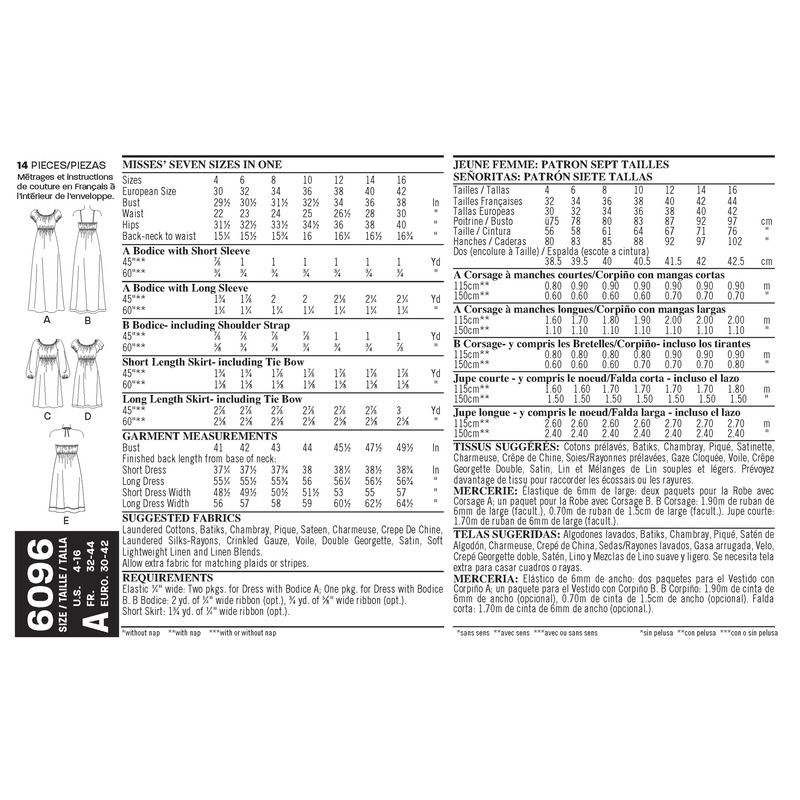 Patron New Look 6096 - Robe