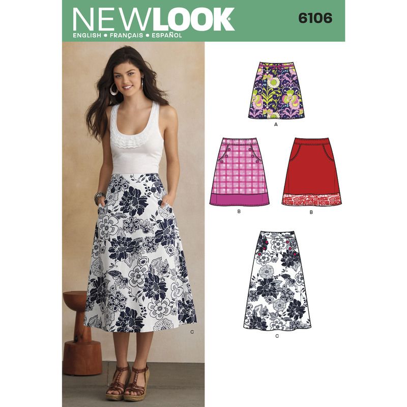 Patron New Look 6106 - Jupe