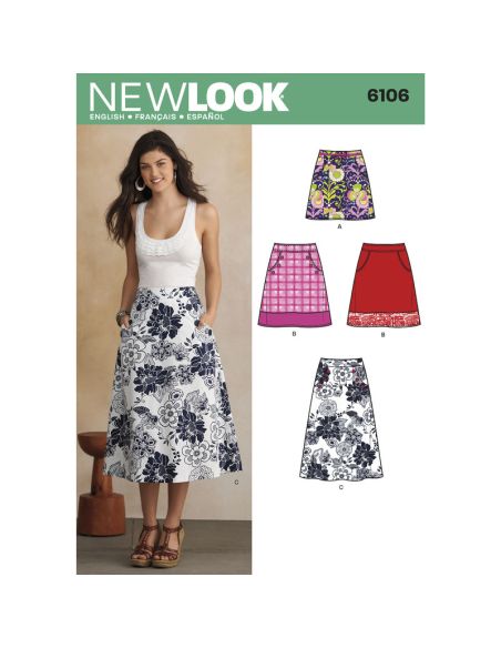 Patron New Look 6106 - Jupe