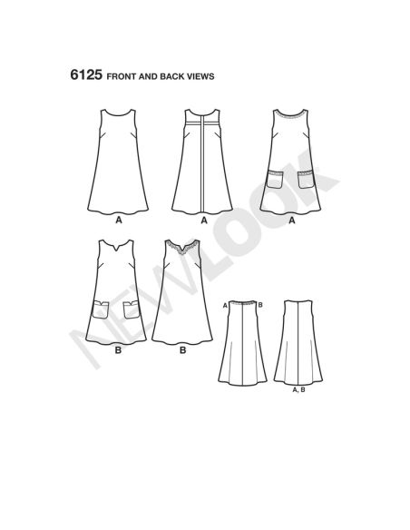 Patron New Look 6125 - Robe