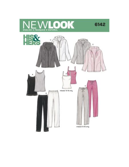 Patron New Look 6142 - Vêtements de sport