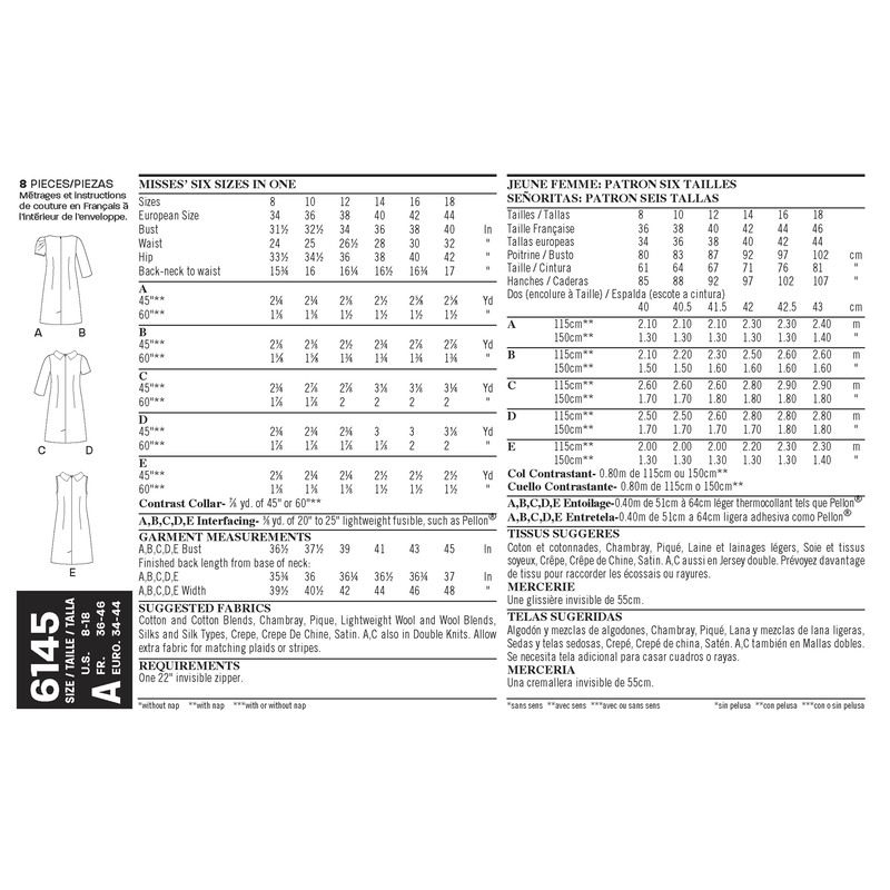 Patron New Look 6145 - Robe