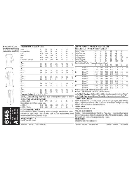 Patron New Look 6145 - Robe