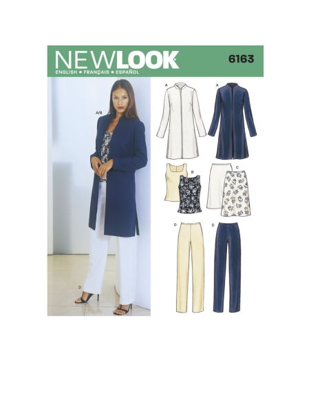 Patron New Look 6163 - Ensemble veste, haut, pantalon