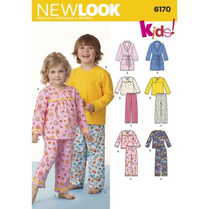 Patron New Look 6170 - Vêtements de nuit pour enfants