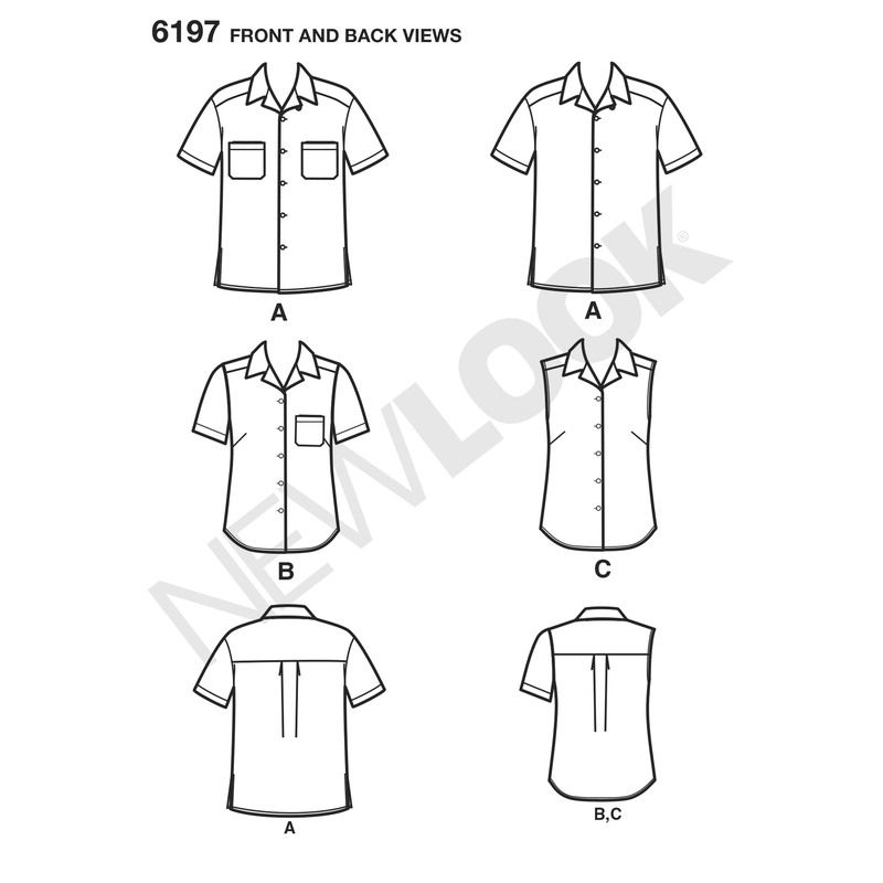 Patron New Look 6197 - Chemise