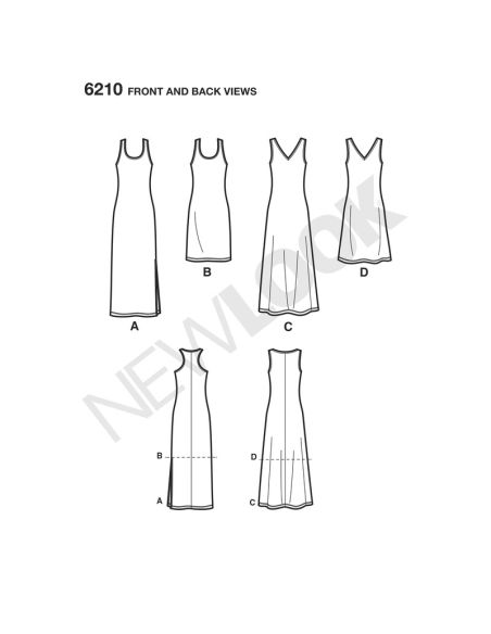 Patron New Look 6210 - Robe