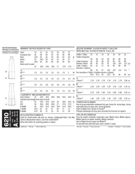 Patron New Look 6210 - Robe