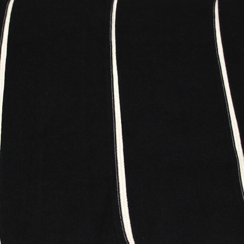 Bord côte uni - Noir (par bande 10cm)