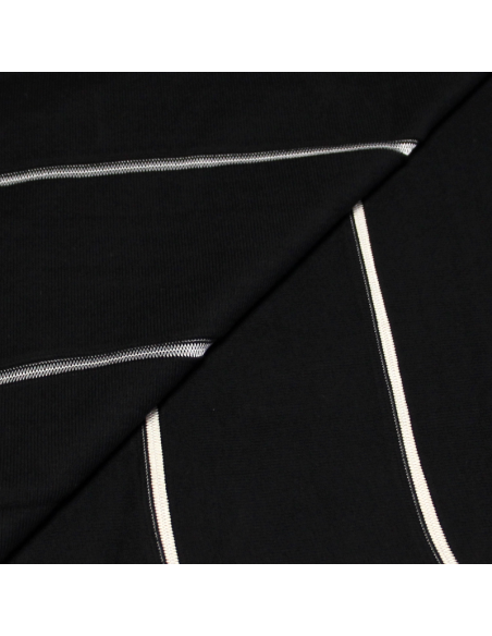 Bord côte uni - Noir (par bande 10cm)