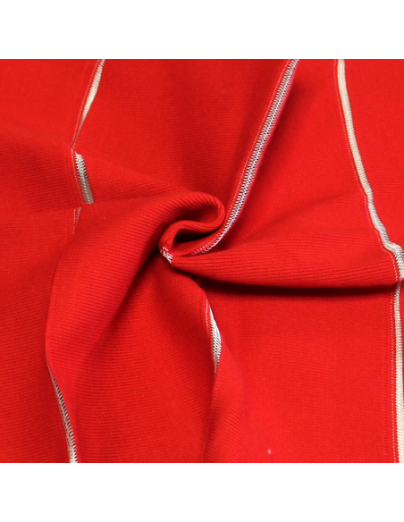 Bord côte uni - Rouge (par bande 10cm)