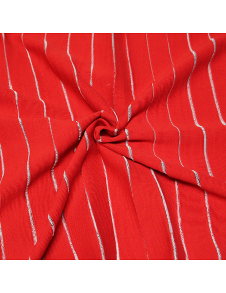 Bord côte uni - Rouge (par bande 4cm sur 37cm)