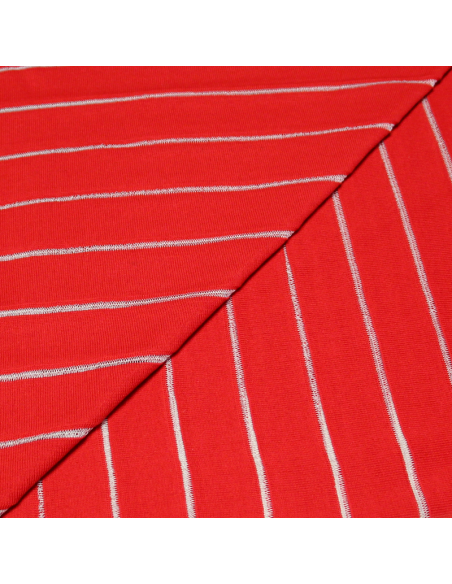 Bord côte uni - Rouge (par bande 4cm sur 37cm)