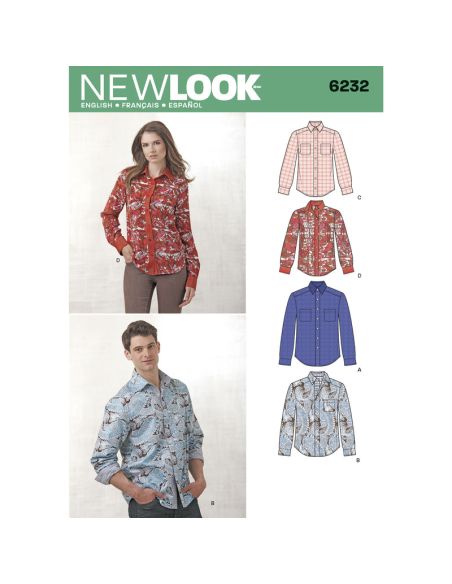 Patron New Look 6232 - Chemise