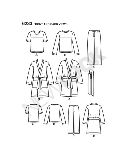 Patron New Look 6233 - Pyjama