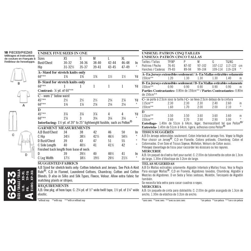 Patron New Look 6233 - Pyjama