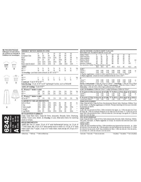 Patron New Look 6242 - Ensemble dames