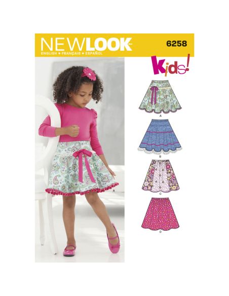 Patron New Look 6258 - Jupe