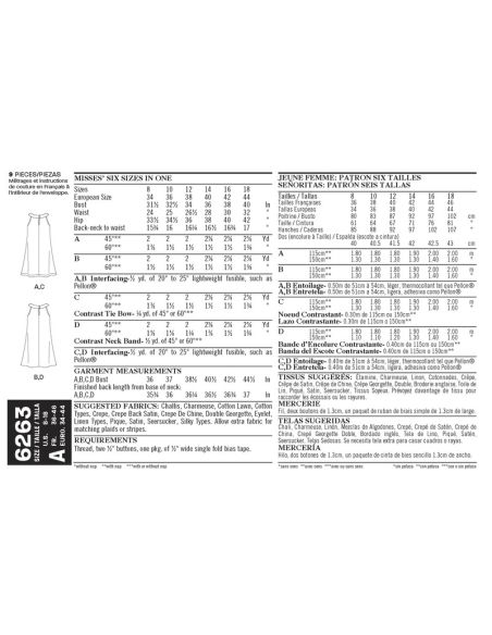 Patron New Look 6263 - Robe