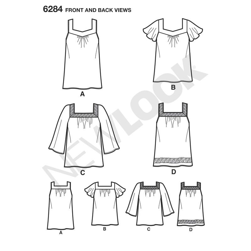 Patron New Look 6284 - Tunique
