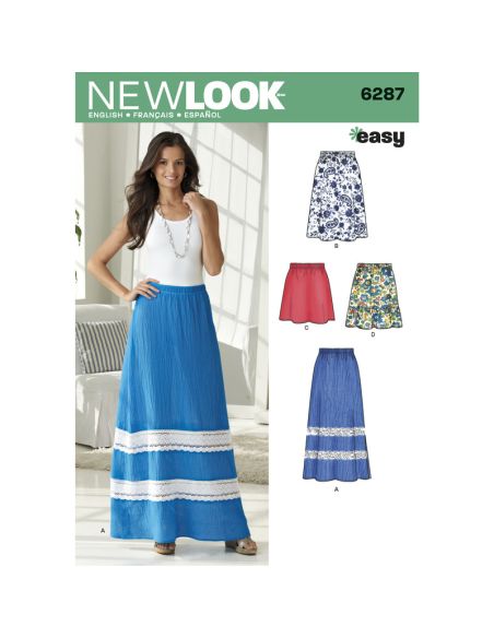 Patron New Look 6287 - Jupes